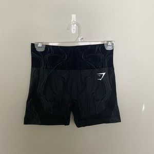 GYMSHARK BLACK MERCURY SEAMLESS SHORTS